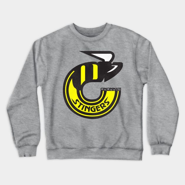 Defunct Cincinnati Stingers Hockey Team Crewneck Sweatshirt by Defunctland